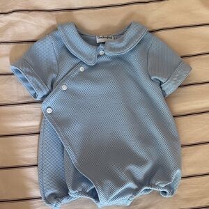 Smockingbird Blue Onesie